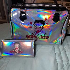 Betty Boop Holographic Bag and Wallet Set